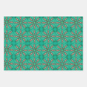 ヴィンテージクリスマスキットカットクロックかわいい ラッピングペーパーシート (正面)