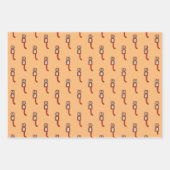 ヴィンテージクリスマスキットカットクロックかわいい ラッピングペーパーシート (正面2)