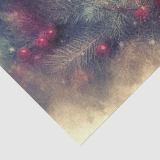 ヴィンテージクリスマスキットンアンティークアートデカップージ 薄葉紙 (詳細)