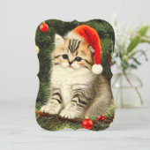 ヴィンテージクリスマスキットンカード (スタンド正面)