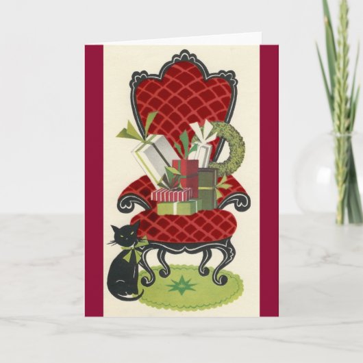 ヴィンテージクリスマスキャットカード シーズンカード (正面)