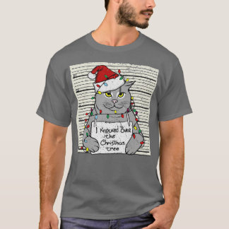 ヴィンテージクリスマスキャットフェスティバルレトロTシャツ Tシャツ