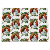 ヴィンテージクリスマスキャットホリデイ ラージペーパーバッグ (正面)