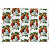 ヴィンテージクリスマスキャットホリデイ ラージペーパーバッグ (裏面)