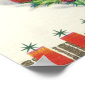 ヴィンテージクリスマスキャットホリデーウォールのポスター ポスター (角)