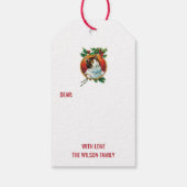 ヴィンテージクリスマスキャットホリデーギフトラベル ギフトタグ (裏面)