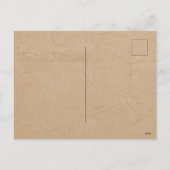 ヴィンテージクリスマスキャットホリデークラフトブラウン紙 シーズンポストカード (裏面)