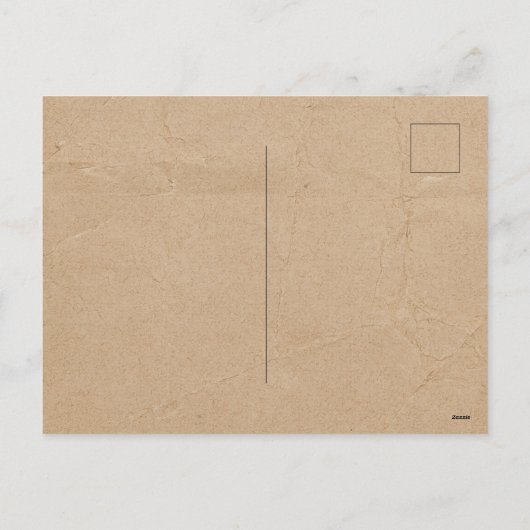 ヴィンテージクリスマスキャットホリデークラフトブラウン紙 シーズンポストカード (裏面)