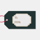 ヴィンテージクリスマスキャットホリデーパーティーラベル追加の名前 ギフトタグ (裏面横)