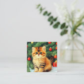 ヴィンテージクリスマスキャット エンクロージャーカード (スタンド正面)