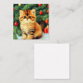 ヴィンテージクリスマスキャット エンクロージャーカード (正面/裏面)