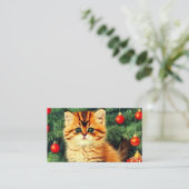 ヴィンテージクリスマスキャット エンクロージャーカード (スタンド正面)