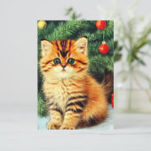 ヴィンテージクリスマスキャット エンクロージャーカード (スタンド正面)