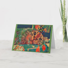 ヴィンテージクリスマスキャット シーズンカード