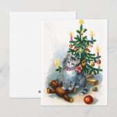 ヴィンテージクリスマスキャット シーズンカード (正面/裏面)