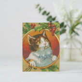 ヴィンテージクリスマスキャット シーズンポストカード (スタンド正面)