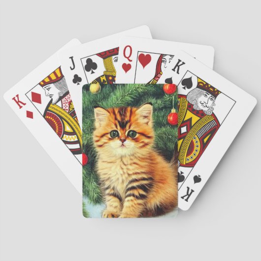 ヴィンテージクリスマスキャット トランプ (裏面)