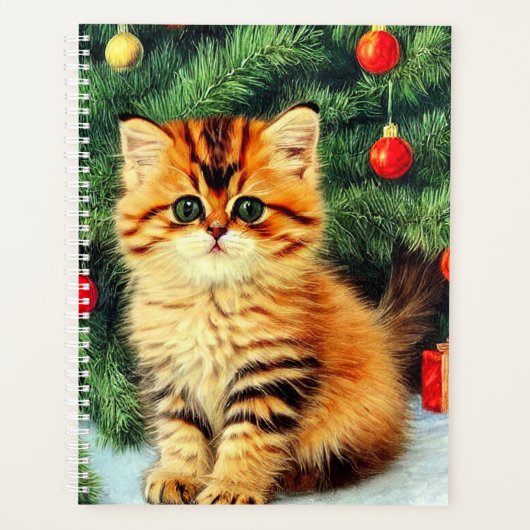 ヴィンテージクリスマスキャット プランナー手帳 (正面)
