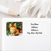 ヴィンテージクリスマスキャット ラベル (インサイチュ)