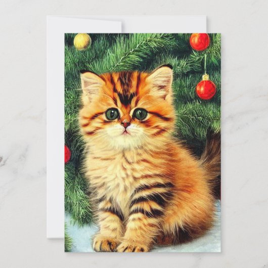 ヴィンテージクリスマスキャット 案内状 (正面)