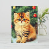 ヴィンテージクリスマスキャット 案内状 (スタンド正面)
