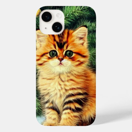 ヴィンテージクリスマスキャット Case-Mate iPhoneケース (裏面)
