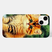ヴィンテージクリスマスキャット Case-Mate iPhoneケース (裏面 (横))