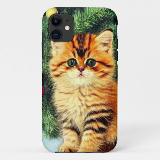 ヴィンテージクリスマスキャット Case-Mate iPhoneケース (裏面)