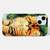ヴィンテージクリスマスキャット Case-Mate iPhoneケース (裏面 (横))