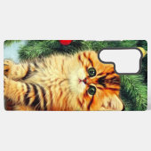 ヴィンテージクリスマスキャット SAMSUNG GALAXYケース (裏面横)
