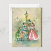 ヴィンテージクリスマスキャロラー シーズンポストカード (正面/裏面)