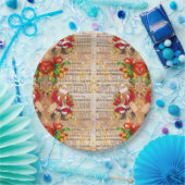 ヴィンテージクリスマスキャロルとサンタクリスマス ペーパープレート (パーティー)