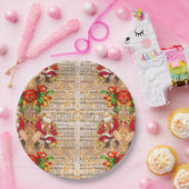 ヴィンテージクリスマスキャロルとサンタクリスマス ペーパープレート (パーティー)