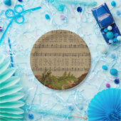 ヴィンテージクリスマスキャロルミュージックシート ペーパープレート (パーティー)