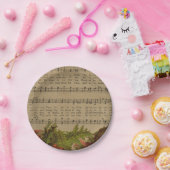 ヴィンテージクリスマスキャロルミュージックシート ペーパープレート (パーティー)