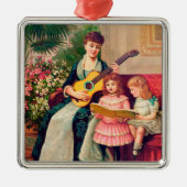 ヴィンテージクリスマスキャロル1888リトグラフ、 メタルオーナメント (正面)