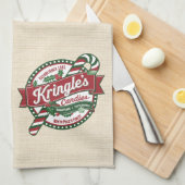 ヴィンテージクリスマスキャンディとキャンディケーンショップ キッチンタオル (四つ折り)