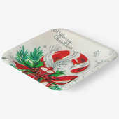 ヴィンテージクリスマスキャンディーケインレトロパーティープレート ペーパープレート (傾斜あり)