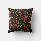 ヴィンテージクリスマスキャンディーケーンピロー クッション (裏面)