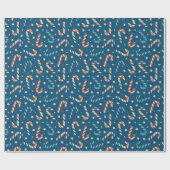 ヴィンテージクリスマスキャンディーケーン ラッピングペーパー (フラット)