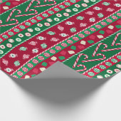 ヴィンテージクリスマスキャンディ ラッピングペーパー (角)