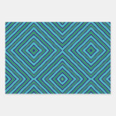 ヴィンテージクリスマスキャンドルガール虹色グリッター ラッピングペーパーシート (正面3)