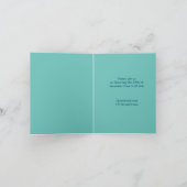 ヴィンテージクリスマスキャンドルガール虹色グリッター 招待状 (内部)