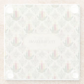 ヴィンテージクリスマスキャンドル&オーナメントモノグラム ガラスコースター (裏面)