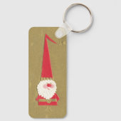 ヴィンテージクリスマスキュートサンタクロース格言オン金ゴールド キーホルダー (裏面)