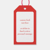 ヴィンテージクリスマスキュートサンタクロース格言オン金ゴールド ギフトタグ (裏面)