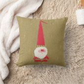 ヴィンテージクリスマスキュートサンタクロース格言オン金ゴールド クッション (ブランケット)