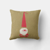 ヴィンテージクリスマスキュートサンタクロース格言オン金ゴールド クッション (裏面)