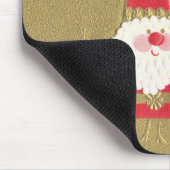 ヴィンテージクリスマスキュートサンタクロース格言オン金ゴールド マウスパッド (コーナー)