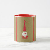 ヴィンテージクリスマスキュートサンタクロース格言オン金ゴールド マグカップ (中央)